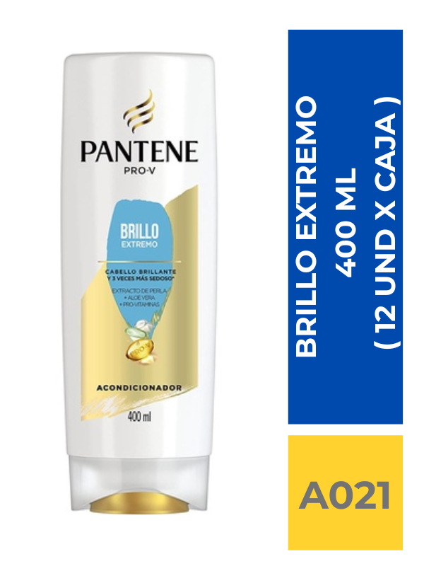 comercialboom (17) ACOND PANTENE BRILLO EXTREMO 400 ML ( 12 UND X CAJA ) - Imagen 1