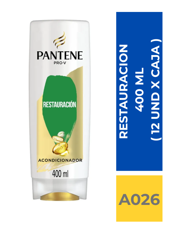 comercialboom (21) ACOND PANTENE RESTAURACION 400 ML ( 12 UND X CAJA ) - Imagen 1