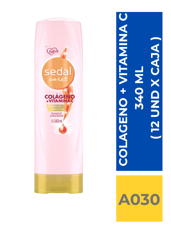 comercialboom (35) ACOND SEDAL COLAGENO Y VIT C 340 ML ( 12 UND X CAJA ) - Imagen 1