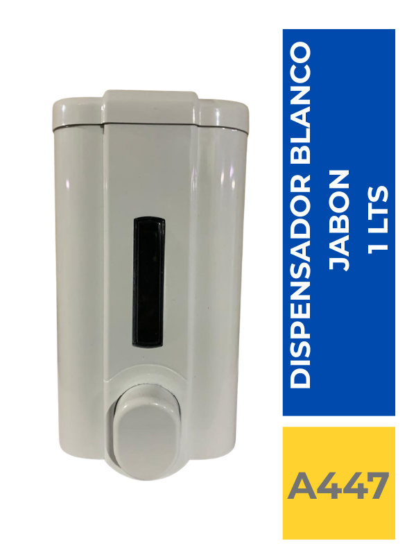 D (2) DISPENSADOR JABON COLOR BLANCO 1000 ML - Imagen 1