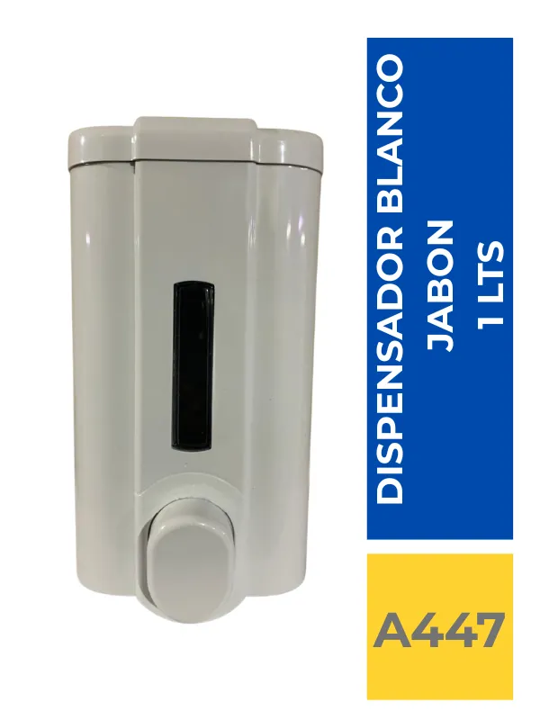 DISPENSADOR JABON COLOR BLANCO 1000 ML - Imagen 1