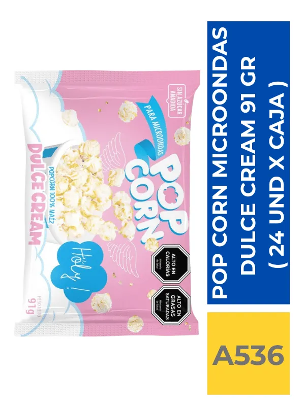 POP CORN MICROONDAS DULCE CREAM 91 GR ( 24 UND X CAJA )