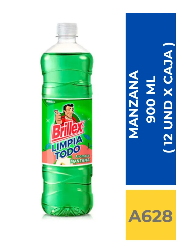 comercialboom (1) LIMPIA PISOS BRILLEX MANZANA 900ML ( 12UND X CAJA ) - Imagen 1