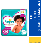 PAÑAL PAMPERS PREMIUM CARE XXG 16 UND ( 8 PACK X MANGA )