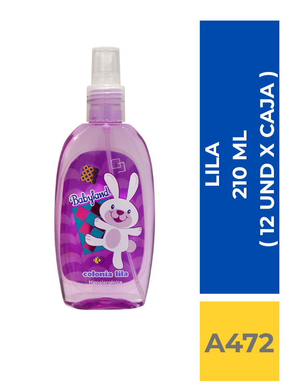 comercialboom (11) COLONIA BABYLAND LILA 210 ML ( 12 UND X CAJA ) - Imagen 1