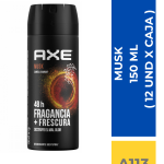 DEO.SPRAY AXE MUSK 150 ML ( 12 UND X CAJA )