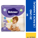 PAÑAL BABYSEC PREMIUM TALLA M 20 UND ( 8 PACK X MANGA )