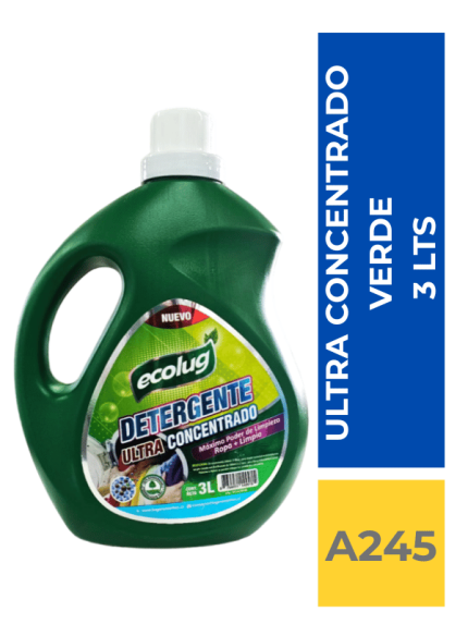 DET. ECOLUG ULTRA CONCENTRADO 3 LT VERDE