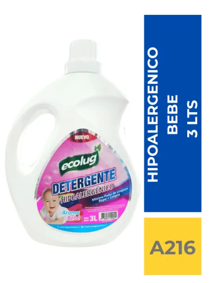 DET. ECOLUG HIPOALERGENICO BEBE 3 LT