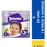 PAÑAL BABYSEC PREMIUM TALLA G 18 UND ( 8 PACK X MANGA )