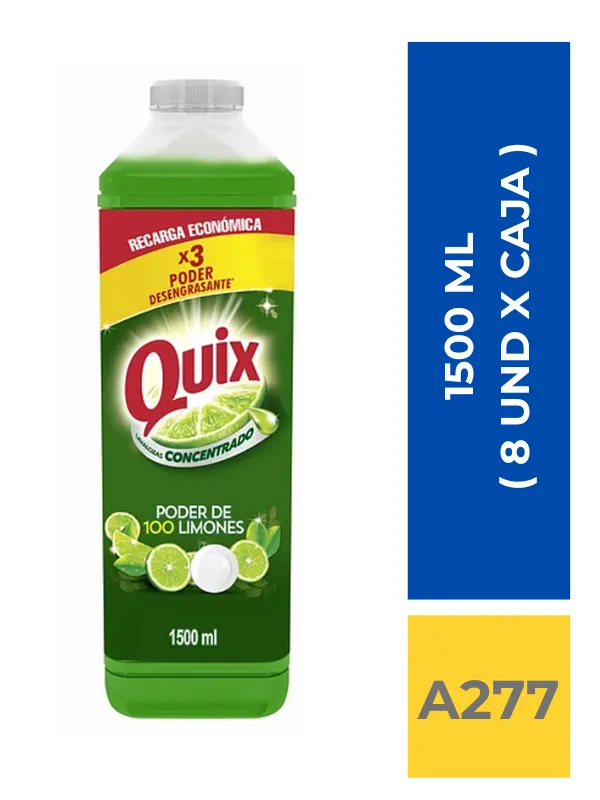 LAVALOZA QUIX 1,5 LT ( 8 UND X CAJA ) - Imagen 1