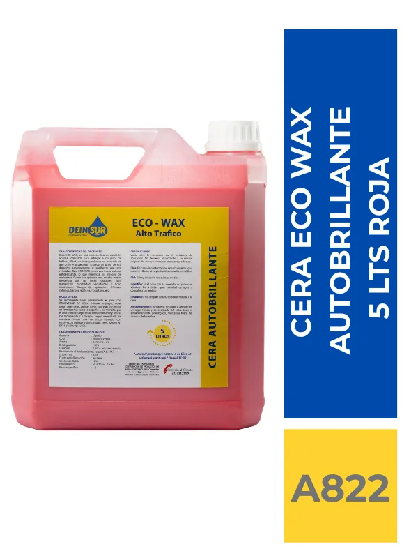 CERA ECOWAX AUTOBRILLANTE 12% ROJA 5 LT - Imagen 1