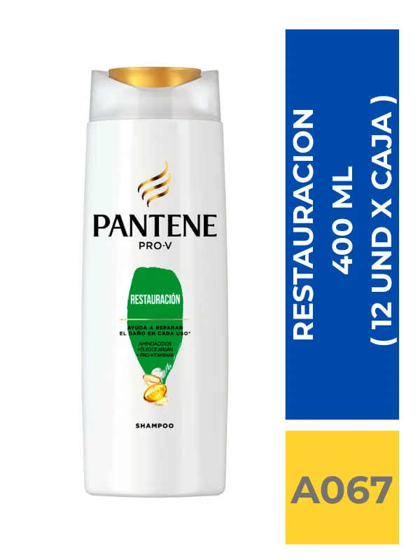 SHAMP. PANTENE RESTAURACION 400 ML ( 12  UND X CAJA ) - Imagen 1