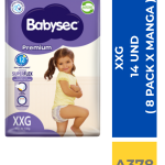 PAÑAL BABYSEC PREMIUM TALLA XXG 14 UND ( 8 PACK X MANGA )