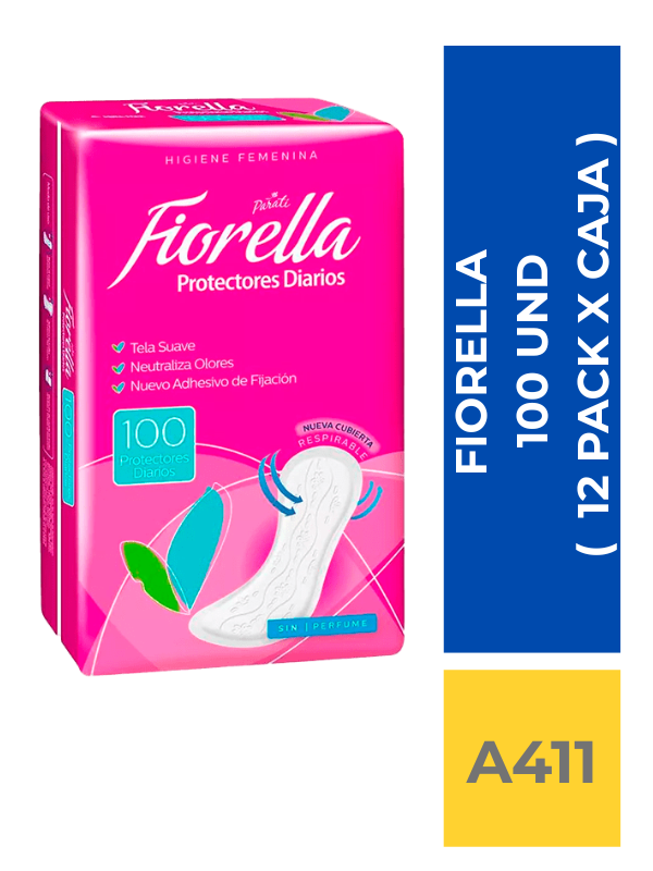 comercialboom (15) PROTECTOR FEMENINO FIORELLA 100 UN ( 12 PACK X CAJA ) - Imagen 1