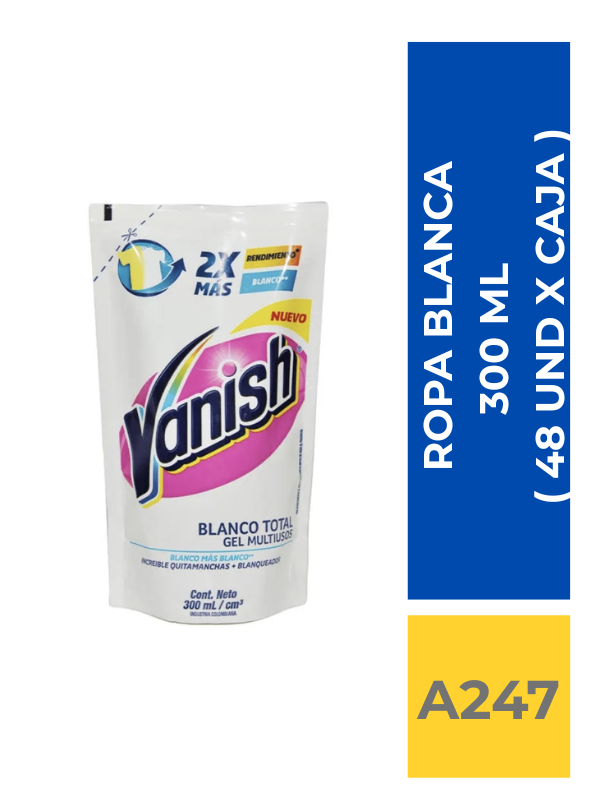 comercialboom (15) VANISH LIQUIDO BLANCO 300 ML ( 48 UND X CAJA ) - Imagen 1