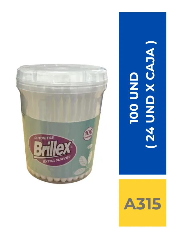 COTONITOS BRILLEX 100 UN. ( 24 UND X CAJA ) - Imagen 1