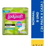 TOALLA HIGIENICA LADYSOFT NORMAL VERDE  8 UND ( 24 PACK X CAJA )