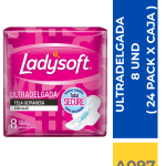 TOALLA HIGIENICA LADYSOFT ULTRA DELGADA ROSADA X 8UND. ( 24 PACK X CAJA)