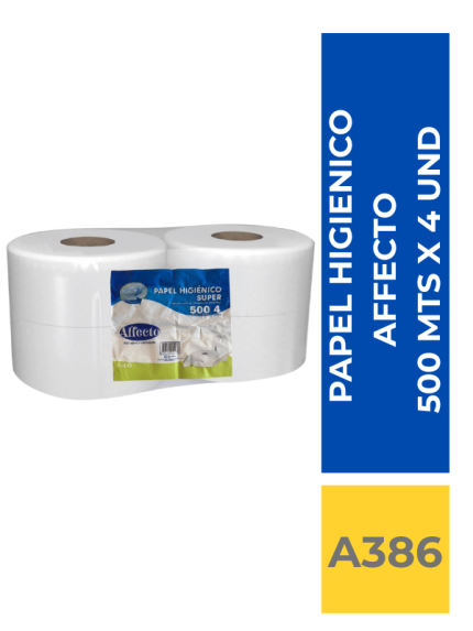 PAPEL HIGIENICO AFFECTO 500MTS X 4D/H