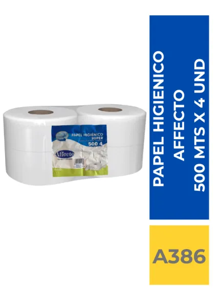 PAPEL HIGIENICO AFFECTO 500MTS X 4D/H