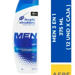 SHAMP. HEAD&SHOULDERS 3 EN 1 375 ML ( 12 UND X CAJA )