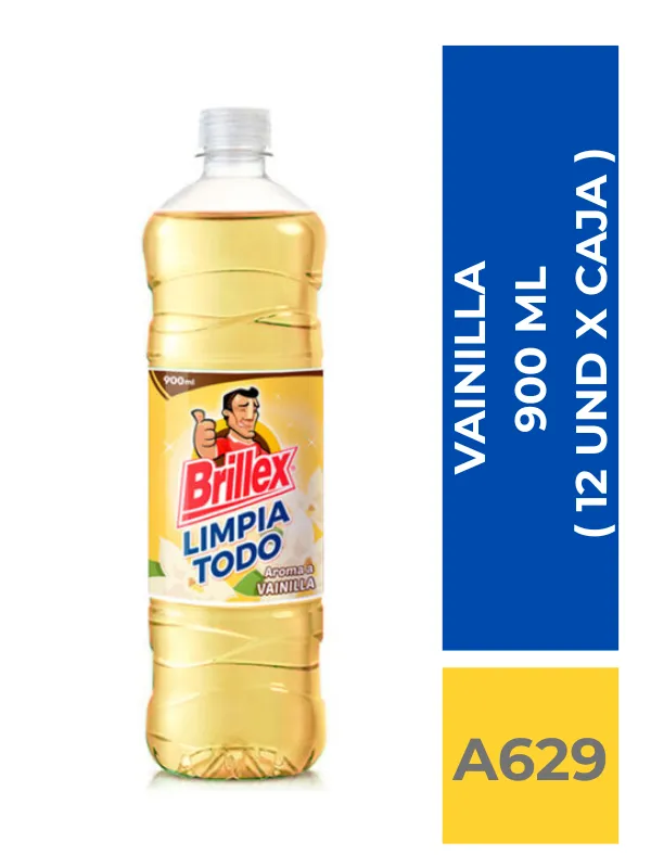 LIMPIA PISOS BRILLEX VAINILLA 900ML ( 12UND X CAJA ) - Imagen 1