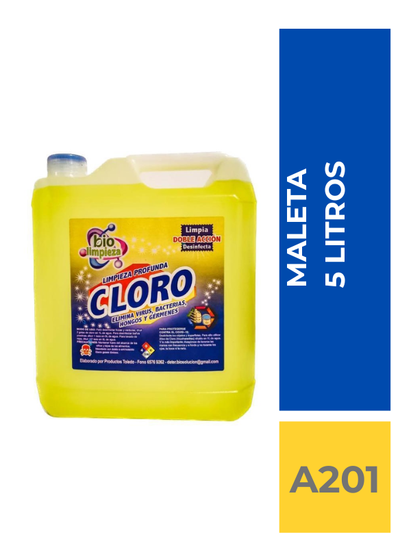 comercialboom (2) CLORO MULTIUSO BIO LIMPIEZA 5 LT(MALETA) - Imagen 1