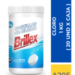 PASTILLA DE CLORO BRILLEX PARA ESTANQUE 1 KILO (50)