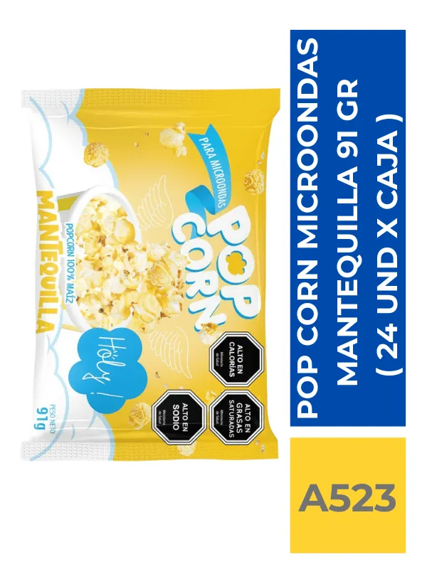 POP CORN MICROONDAS MANTEQUILLA 91 GR ( 24 UND X CAJA )