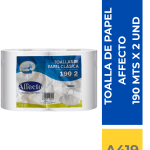 TOALLA PAPEL AFFECTO 2 X 190 MTS
