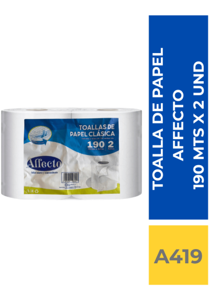 TOALLA PAPEL AFFECTO 2 X 190 MTS