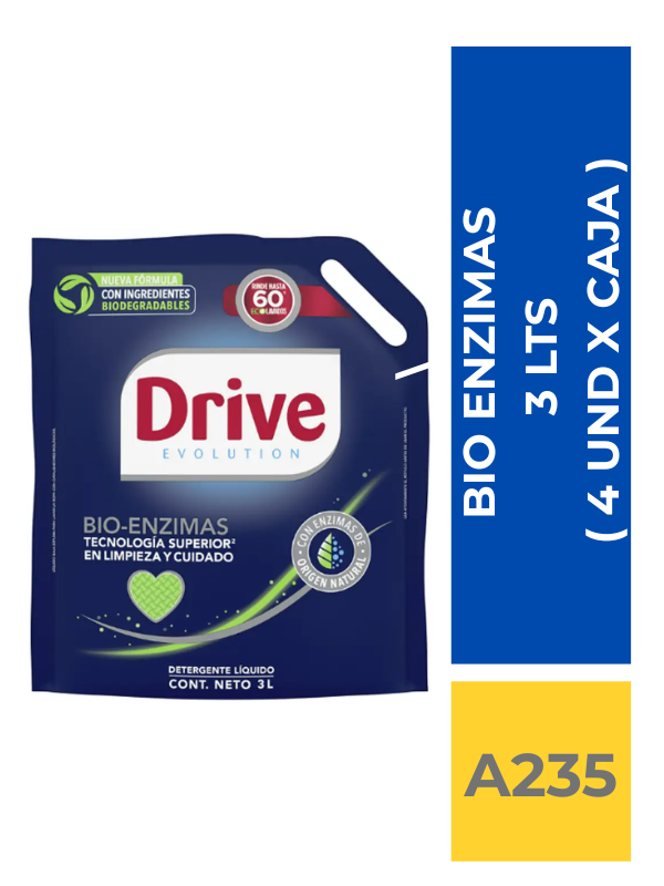 comercialboom (22) DET. DRIVE BIO LIQUIDO DE 3 LT ( 4 UND X CAJA ) - Imagen 1