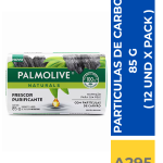 JABON BARRA PALMOLIVE PARTICULAS DE CARBON 85 G ( 12 UND X PACK )