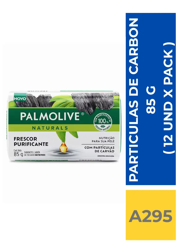 JABON BARRA PALMOLIVE PARTICULAS DE CARBON 85 G ( 12 UND X PACK ) - Imagen 1