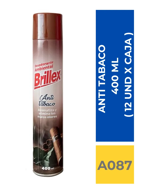 AMBIENTAL BRILLEX ANTI-TABACO 360 ML ( 12 UND X CAJA ) - Imagen 1