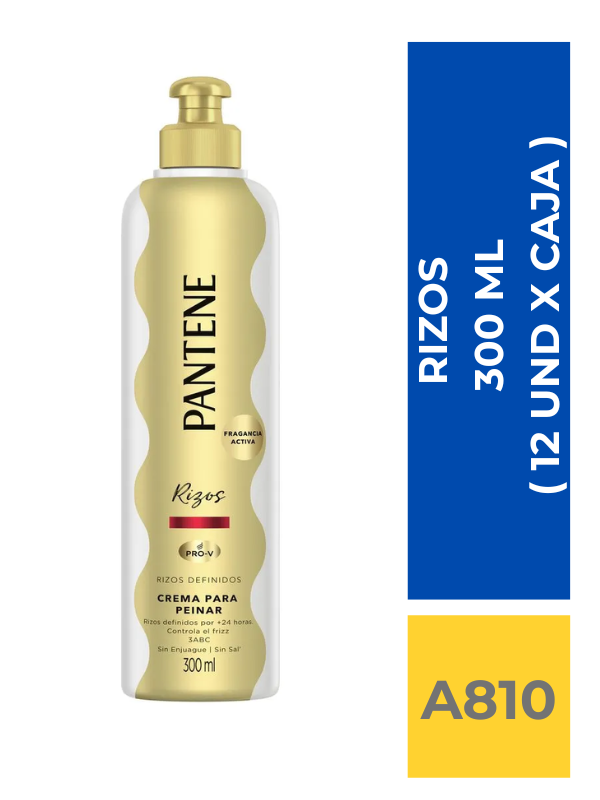 comercialboom (25) CREMA PARA PEINAR PANTENE RIzOS DEFINIDOS 300 ML ( 12 UND X CAJA ) - Imagen 1