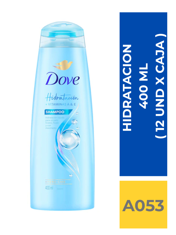 comercialboom (27) SHAMP. DOVE HIDRATACION 400 ML ( 12 UND X CAJA ) - Imagen 1