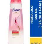 SHAMP. DOVE HIDRA LISO 400 ML ( 12 UND X CAJA )