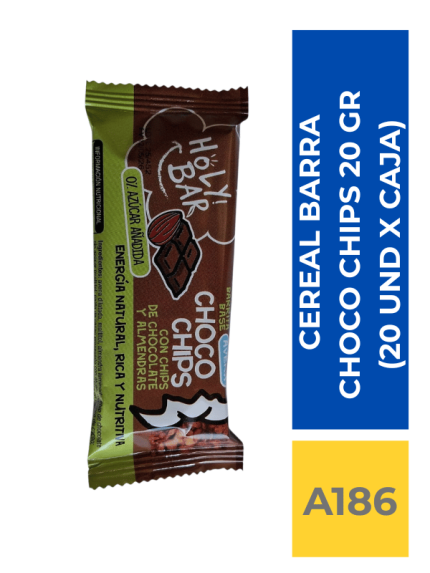 BARRA CEREAL CHOCO CHIPS 20 GR X 20 UND ( 12 DISPLAY X CAJA )