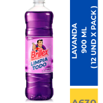 LIMPIA PISOS BRILLEX LAVANDA 900ML ( 12UND X CAJA )