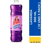 LIMPIA PISOS BRILLEX LAVANDA 900ML ( 12UND X CAJA )