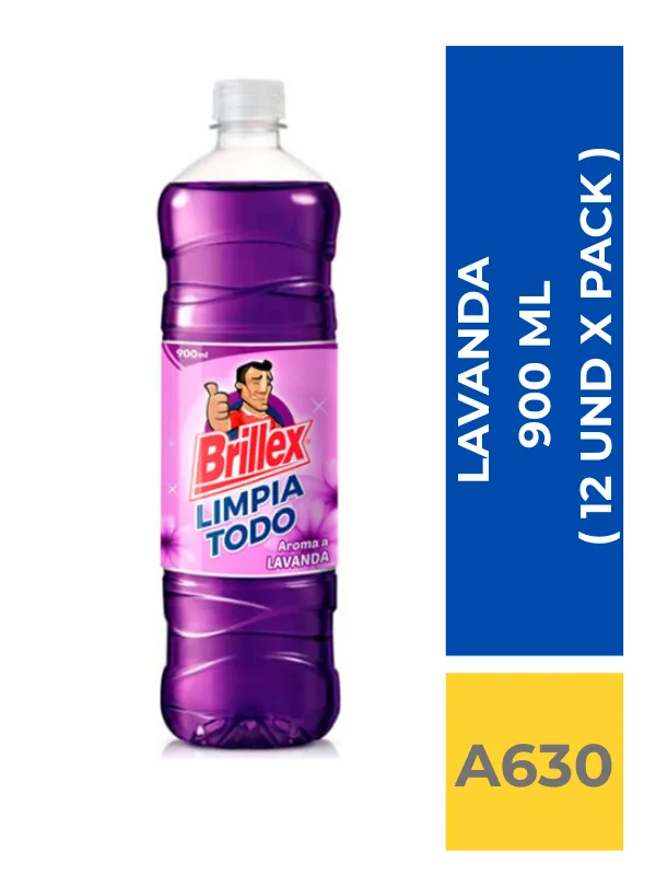 LIMPIA PISOS BRILLEX LAVANDA 900ML ( 12UND X CAJA ) - Imagen 1