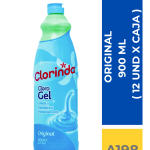 CLORO GEL CLORINDA ORIGINAL 900 ML ( 12 UND X CAJA )