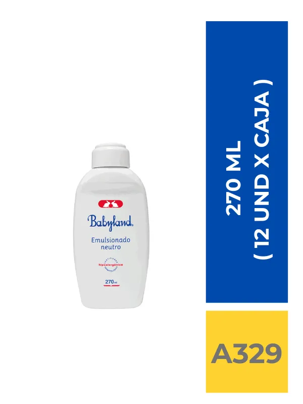 comercialboom (31) EMULSIONADO BABYLAND 270 ML ( 12 UND X CAJA ) - Imagen 1
