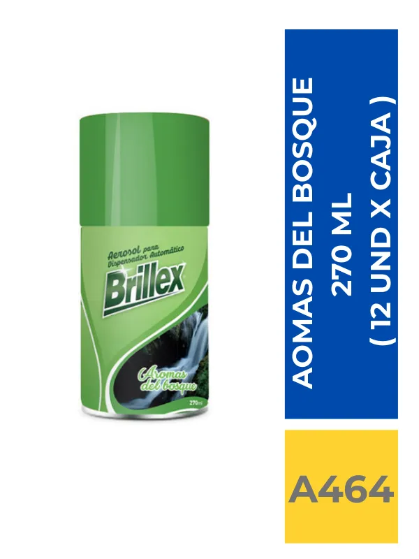 AMBIENTAL RECARGA BRILLEX AROM DEL BOSQ.270 ML ( 12 UND X CAJA ) - Imagen 1