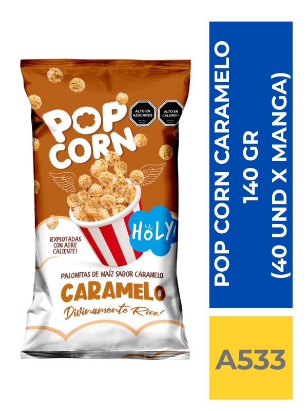 comercialboom (31) POP CORN LISTO CARAMELO 140 GR ( 40 UND X CAJA ) - Imagen 1