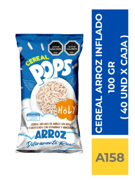 CEREAL DE ARROZ INFLADO 100 GR ( 40 UND X CAJA )
