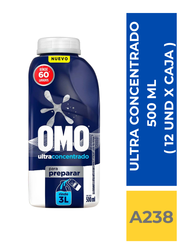 comercialboom (34) DET. OMO PARA DILUIR AZUL 500 ML ( 12 UND X CAJA ) - Imagen 1