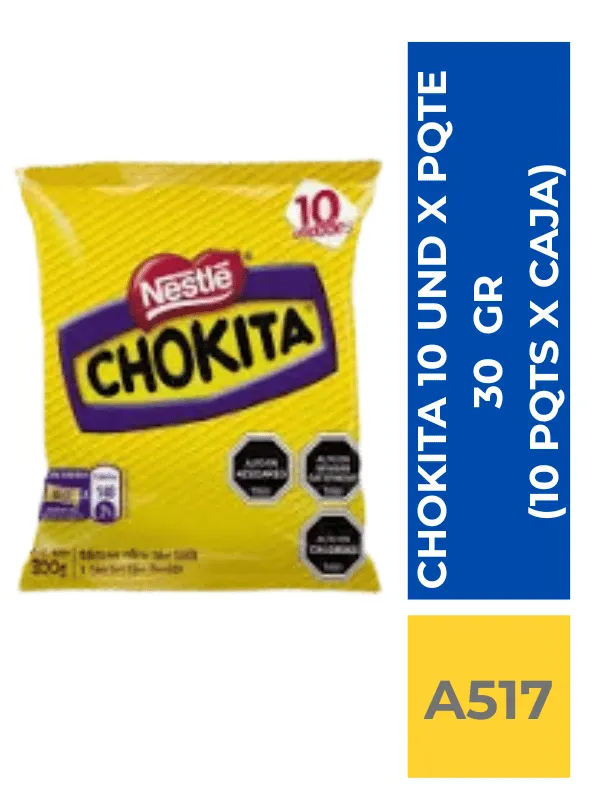 comercialboom (34) CHOKITA 10 UN. EN LA BOLSA. (CAJAX 10 BOLSAS)